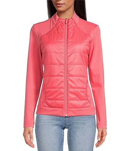 Josette Stand Collar Long Sleeve Quilted Nylon Performance Jacket