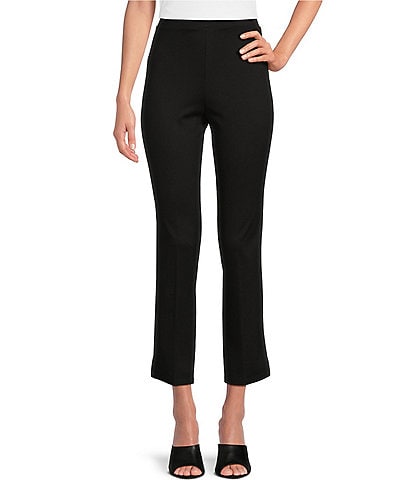 Intro Bella Solid Double Knit Slim Her Straight Leg Pants