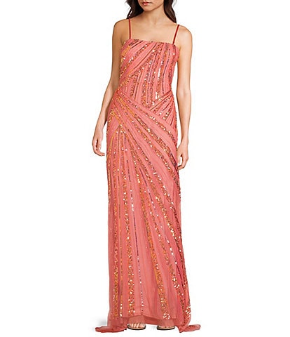 Jump Beaded Strapless Train Gown