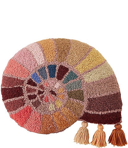 Jungalow Shelly with Tassels Hooked Wool Pillow