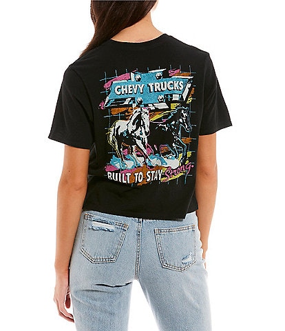 Junk Food Chevy Stay Tough Crop Graphic T-Shirt