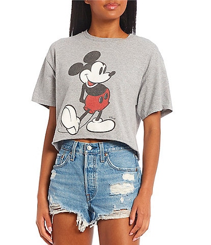 Junk Food Classic Mickey Graphic Cropped T-Shirt