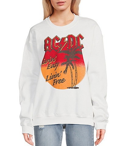 Junk Food Crewneck ACDC Fleece Sweatshirt