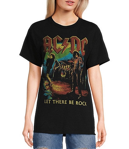 Junk Food Crewneck Short Sleeve AC/DC Let There Be Rock Overside Flea Market T-Shirt