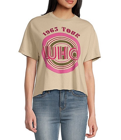 Junk Food Crewneck Short Sleeve The Who 1965 Tour Cropped T-Shirt