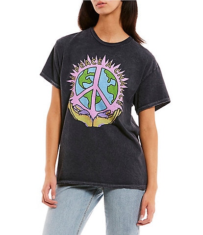 Junk Food Give Peace A Chance Graphic T-Shirt