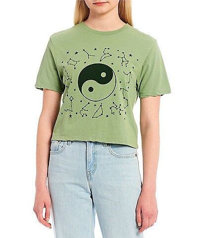 Junk Food Ying And Yang Cropped Graphic Tee