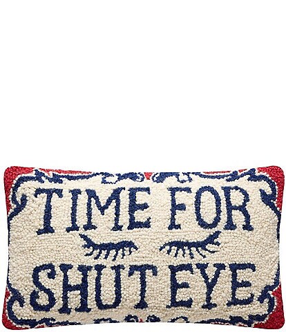 Junk Gypsy #double;Time For Shut Eye#double; Wool Hooked Pillow