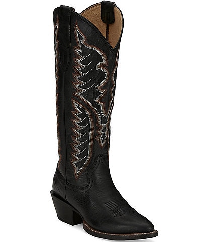 Justin Boots Evelyn Leather Tall Western Boots