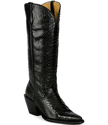 Justin Boots Reba Queen Python Leather Western Boots