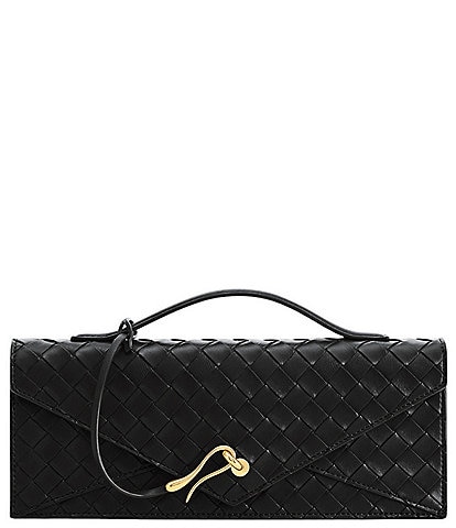 JW PEI Celeste Woven Vegan Leather Textured Envelope Top Handle Bag