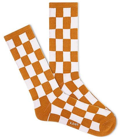K. Bell L.A. Checkerboard Crew Dress Socks