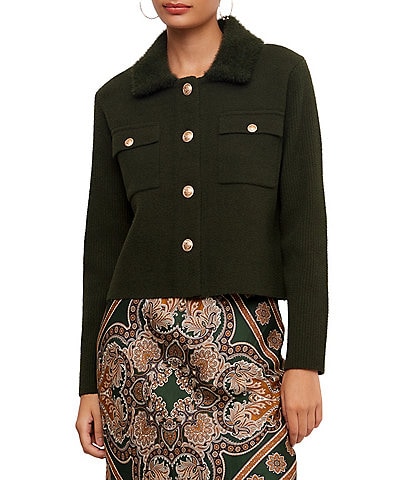 Karen Kane Collared Knit Jacket