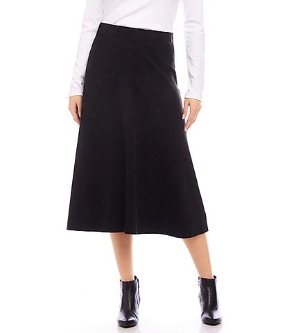 Karen Kane Faux Suede A Line Midi Skirt