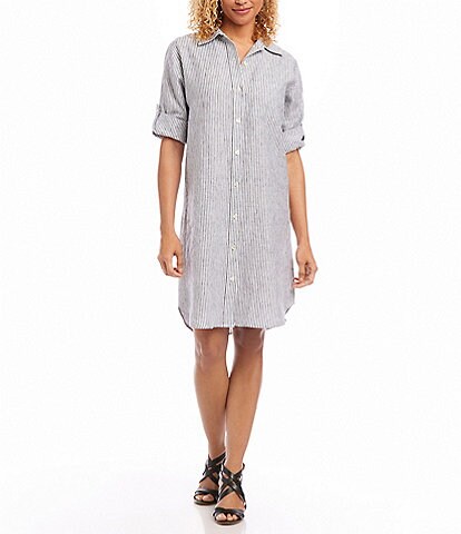 Dillards white store linen dresses