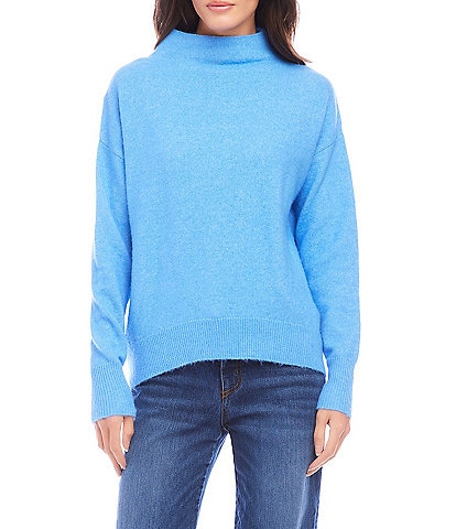 Karen Kane Mock Neckline Long Sleeve Sweater