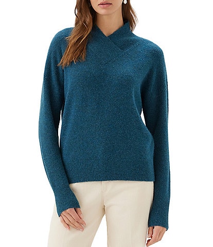 Karen Kane Petite Size Shawl Collar Long Sleeve Sweater