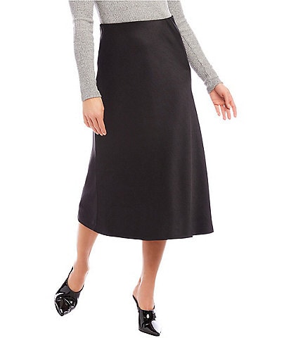 Karen Kane Satin Midi A-Line Skirt