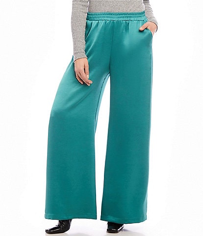 Karen Kane Satin Wide Leg Pull-On Pant