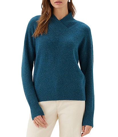 Karen Kane Shawl Collar Long Sleeve Sweater