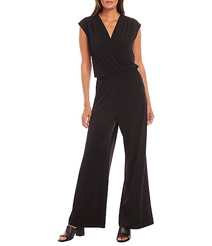 Karen Kane V-Neck Sleeveless Travel Jersey Jumpsuit