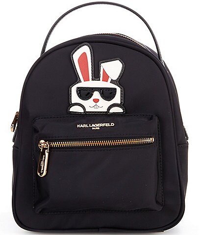 KARL LAGERFELD PARIS Amour Rabbit Logo Nylon Backpack