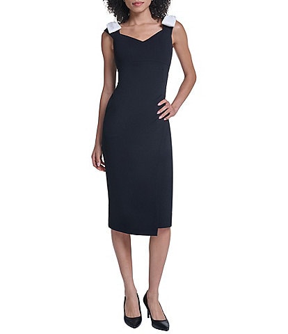 KARL LAGERFELD PARIS Bow Shoulder Dress
