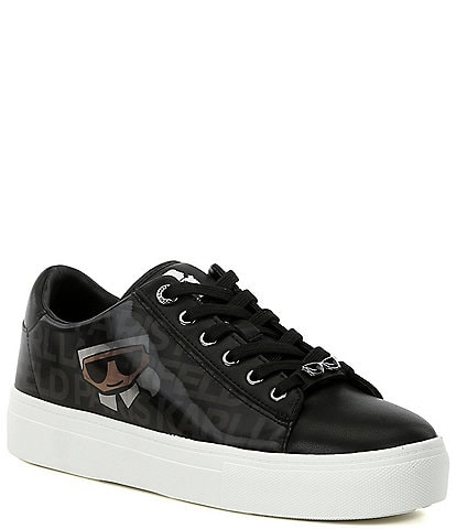 KARL LAGERFELD PARIS Cate Lenticular Print Lace Up Sneakers