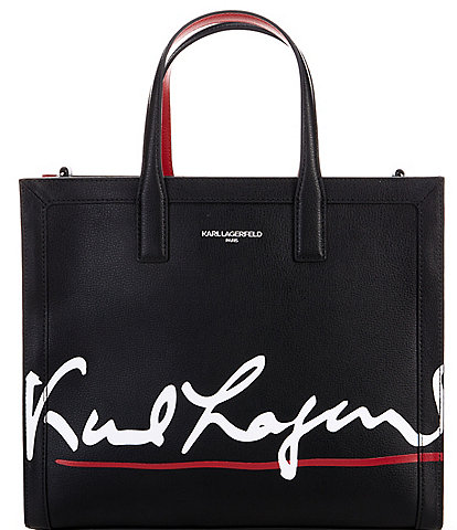 KARL LAGERFELD PARIS Celebration of Karl Limited Edition Leather Nouveau Signature Tote Bag