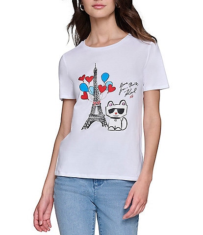 KARL LAGERFELD PARIS Choupette Balloon Tee Shirt