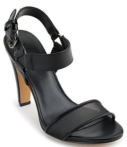 KARL LAGERFELD PARIS Cieone Leather Ankle Strap Dress Sandals