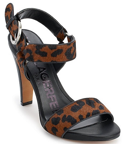 KARL LAGERFELD PARIS Cieone Leopard Print Dress Sandals