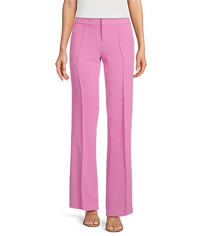Alice & Olivia PINK Silk Cuffed Hem Ankle Pants Trousers Business