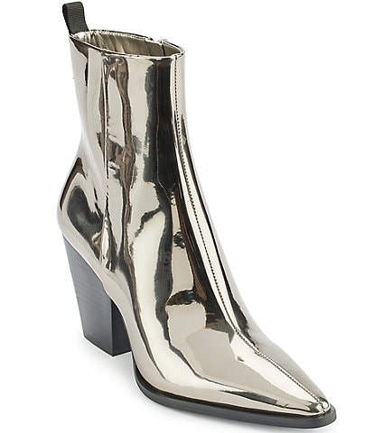 KARL LAGERFELD PARIS Keslyn Mirror Metallic Booties