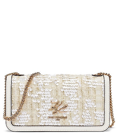 KARL LAGERFELD PARIS Kosette Sequin Shoulder Bag