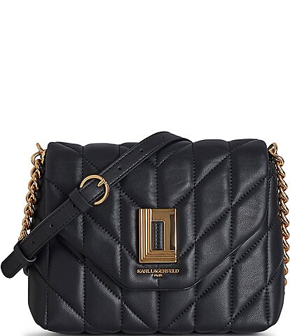 KARL LAGERFELD PARIS Lafayette Quilted Leather Crossbody Bag
