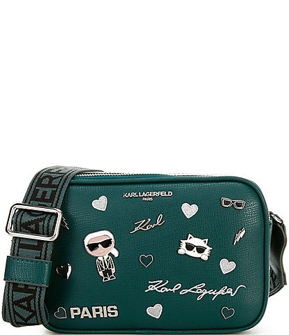 KARL LAGERFELD PARIS Maybelle Silver Hardware Crossbody Bag