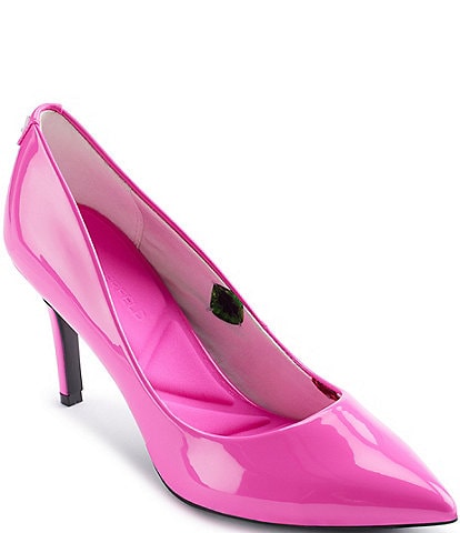KARL LAGERFELD PARIS Royale High Patent Pointed Toe Pumps