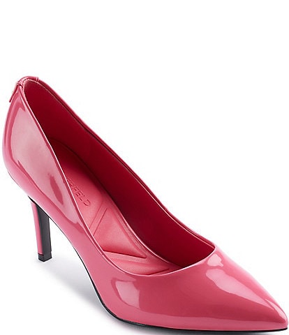 KARL LAGERFELD PARIS Royale High Patent Pointed Toe Pumps