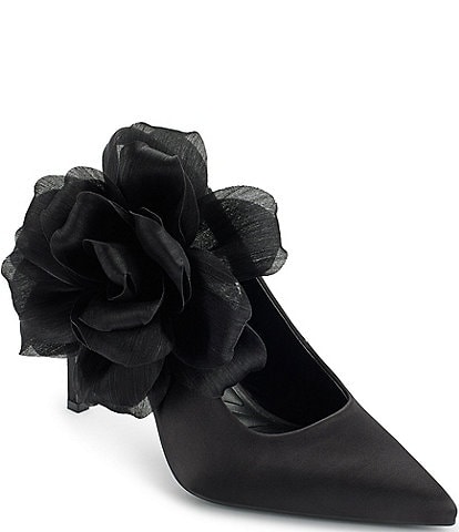 KARL LAGERFELD PARIS Savie Flower Slingback Pumps