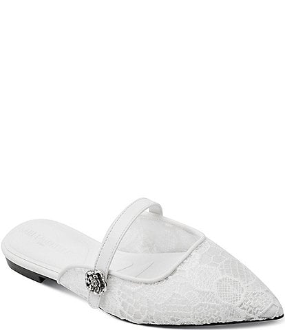KARL LAGERFELD PARIS Vadyn Floral Lace Flat Mules
