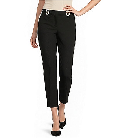 KARL LAGERFELD PARIS Woven Flat Front Ankle Length Coordinating Pants
