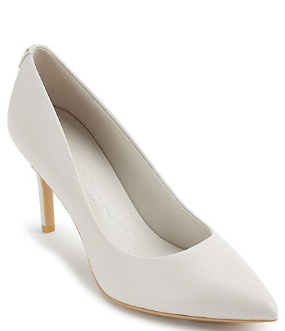 KARL LAGERFELD PARIS Royale Pointed Toe Leather Pumps