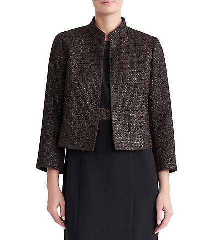 Kasper Bell Sleeve Tweed Jacket