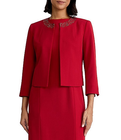 Kasper Embellished Open Front Cardigan