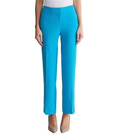 Kasper Flat Front Pebble Crepe Trouser Pants