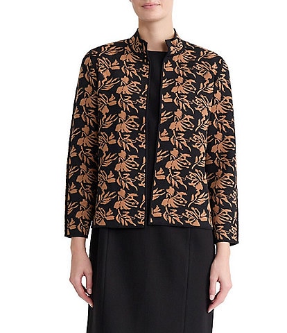 Kasper Floral Long Sleeve Cardigan