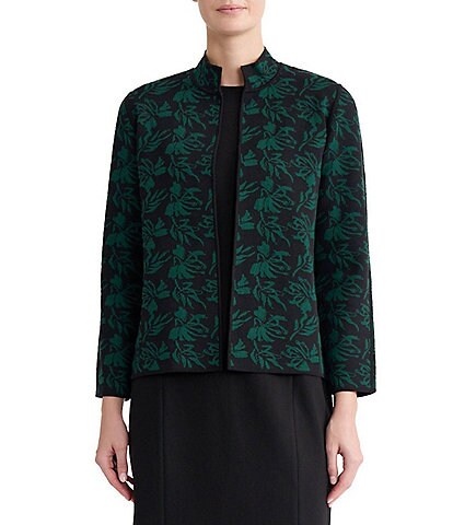 Kasper Floral Long Sleeve Cardigan