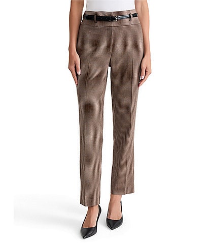 Kasper High Rise Fly Front Belted Pants
