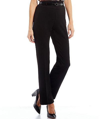 Kasper High Rise Pull-On Boot Cut Belted Pants